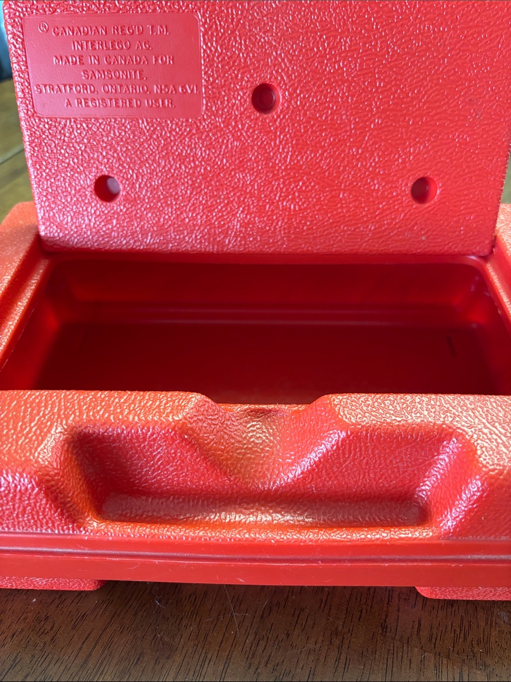 🔴 LEGO Vintage Red Textured Carry Case | Organizer Box - Picture 7 of 7